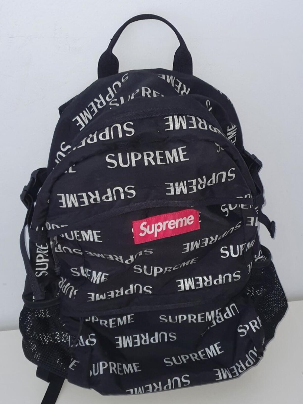 Mochila FW16 Supreme 3M Reflective Repeat (negra)