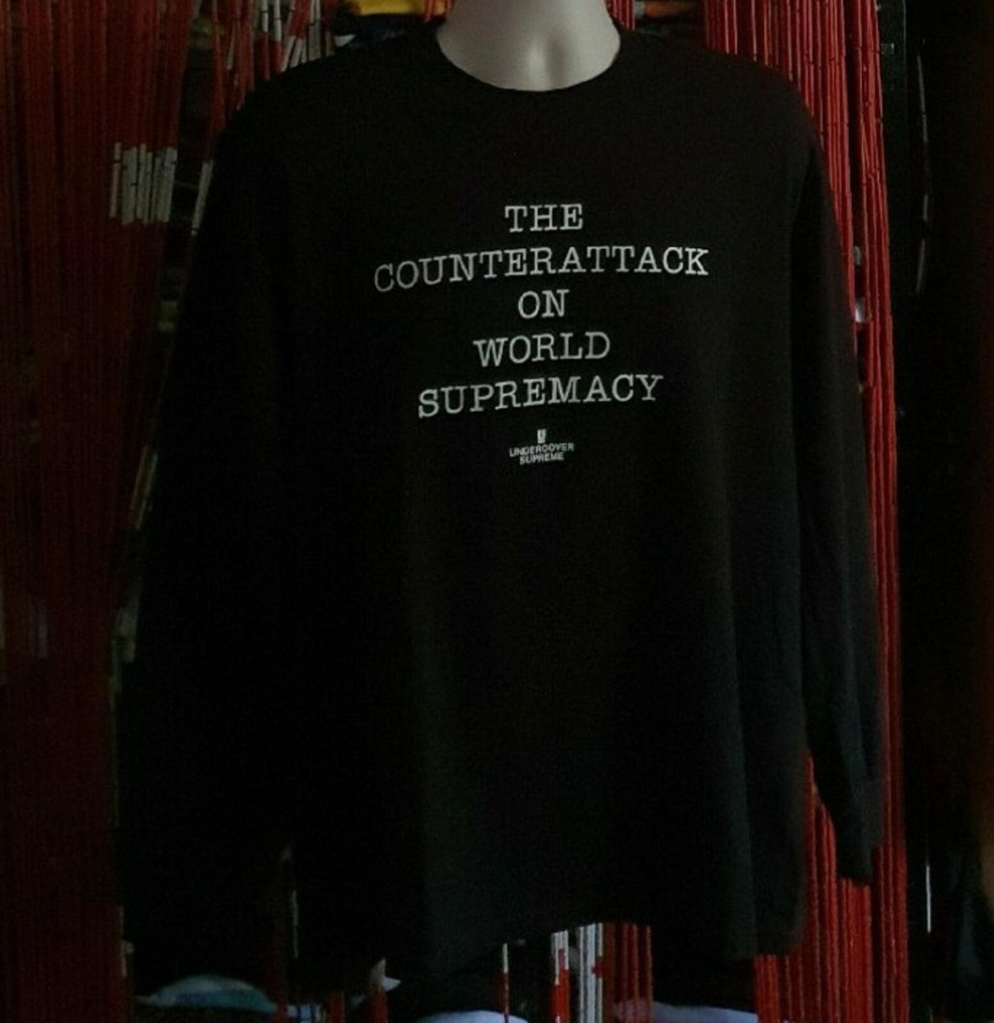 SS18 Supreme x Undercover x Public Enemy Counterattack L/S Tee Black Size L