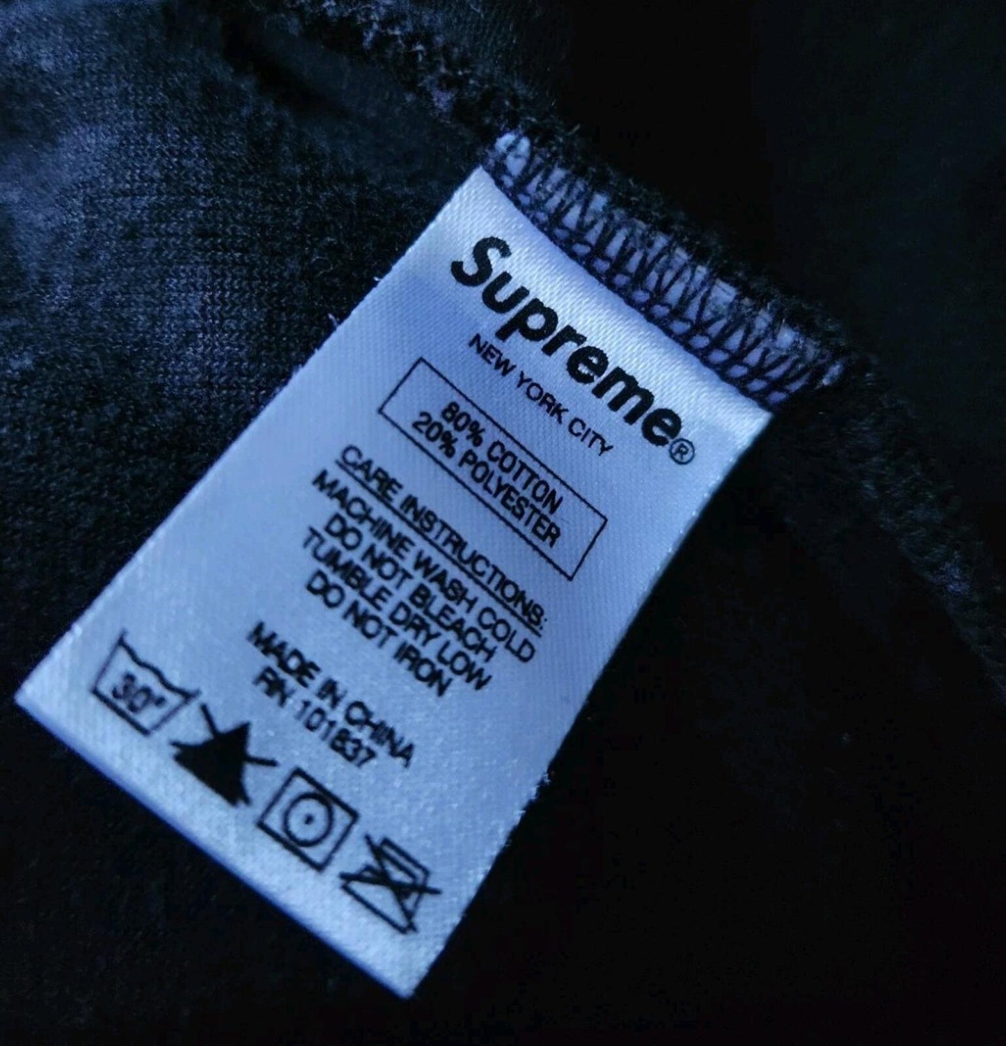 FW17 Supreme Velour Warm Up Pant + Crewneck Set black size S small & M Medium