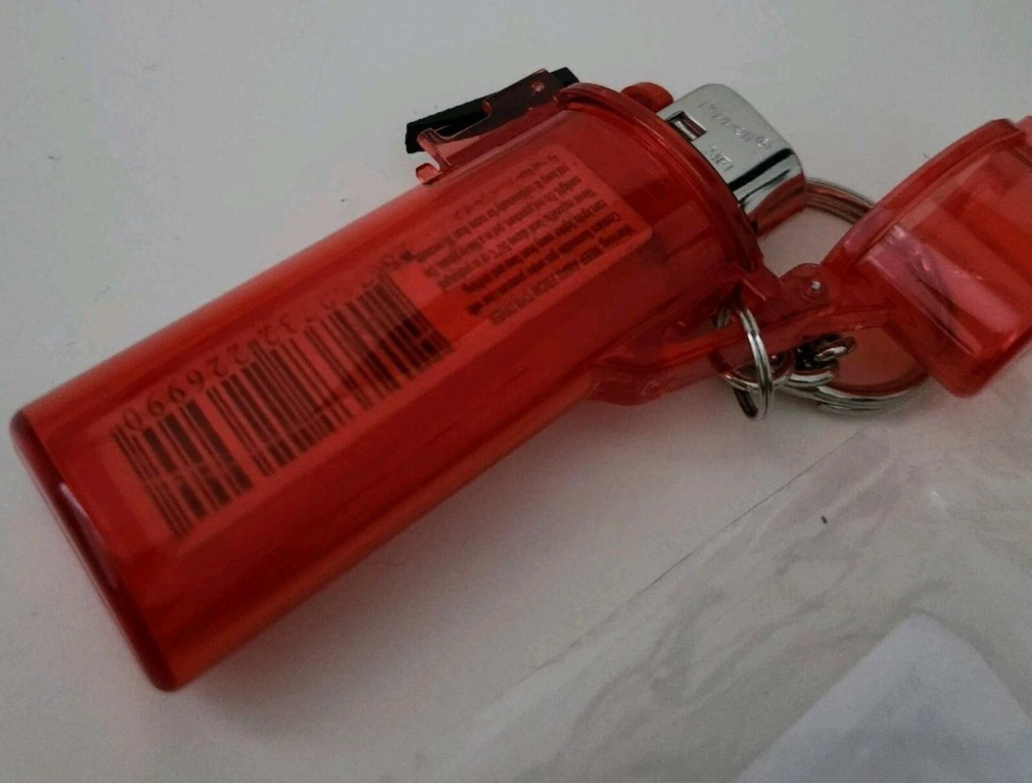 SS20 Supreme Waterproof Lighter Case Keychain Accessory Red Keyring Plastic New