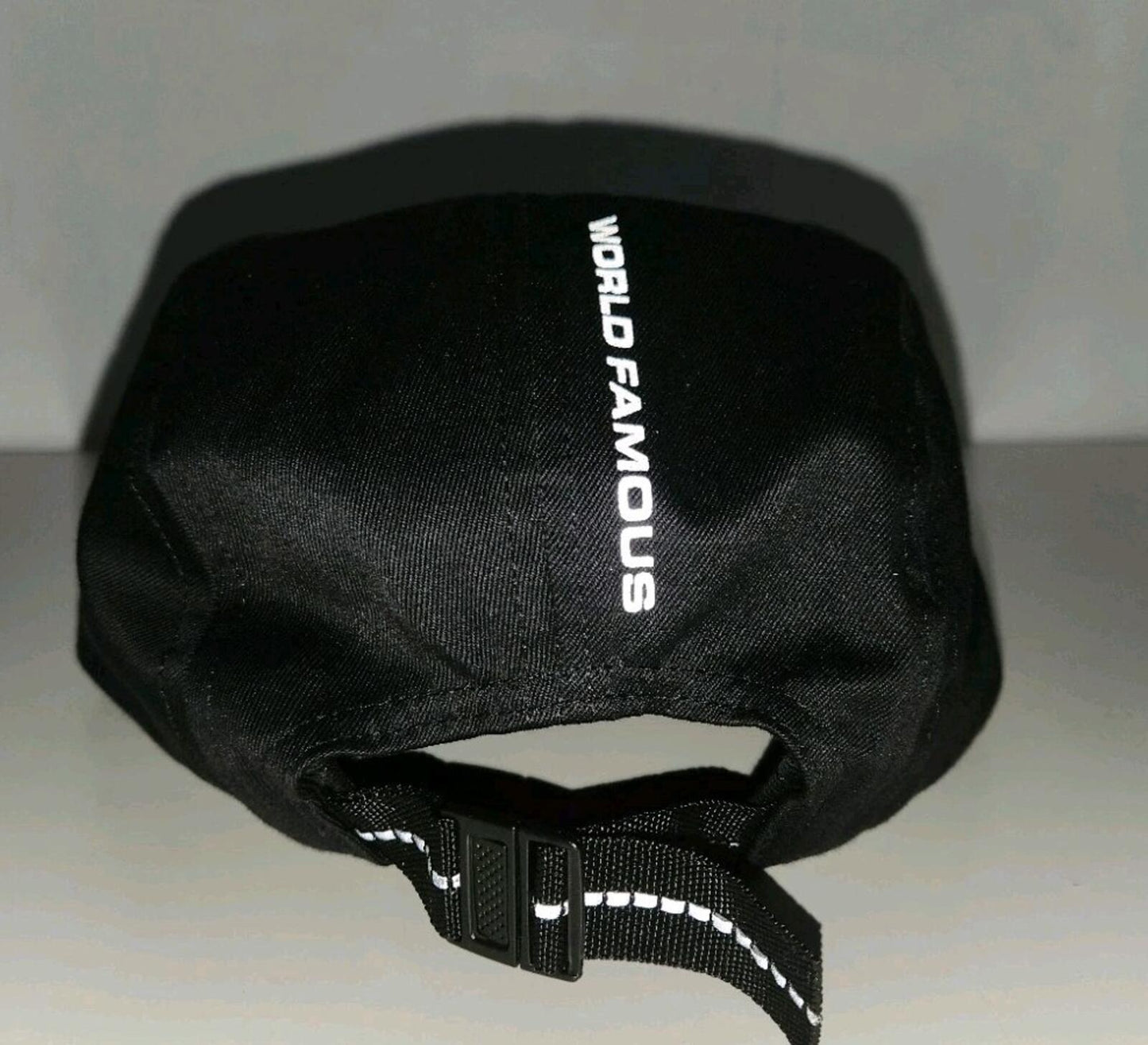 SS18 Supreme reflective tab pocket camp cap black cotton hat made in USA