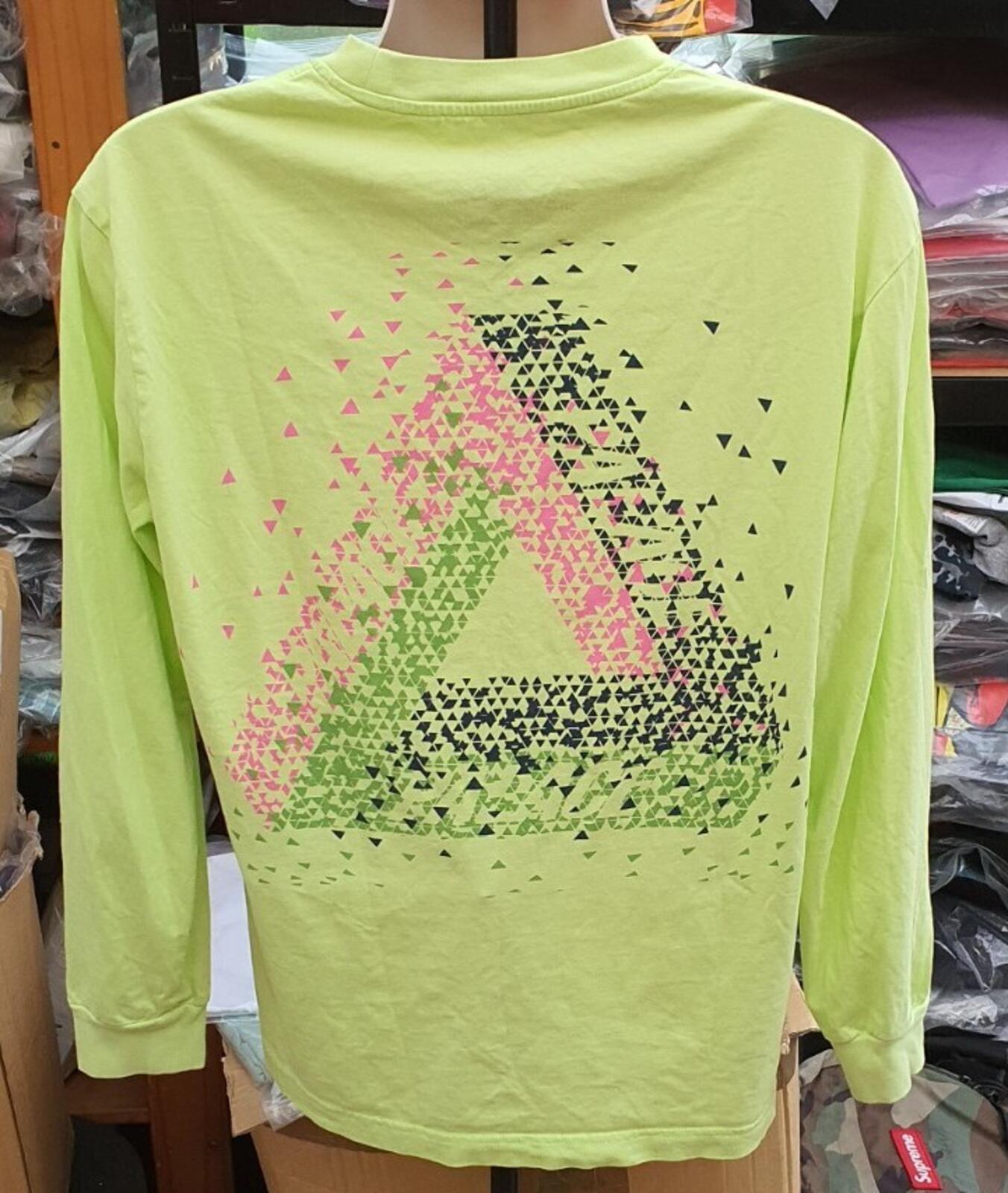 AW17 Palace Tri-Flect L/S T-shirt Fluro Size L