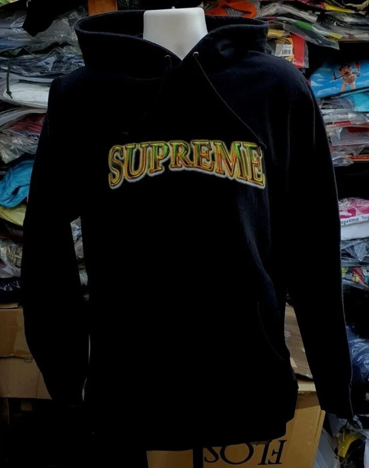 FW16 Supreme Metallic Arc hooded sweatshirt XL hoodie Black
