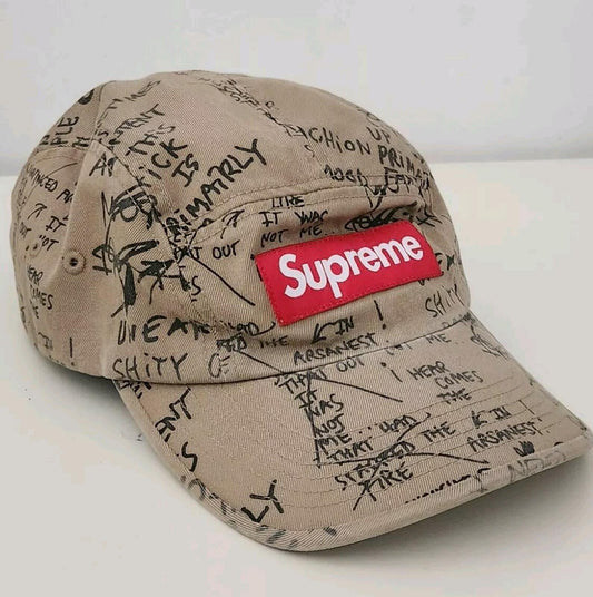 SS23 Supreme Gonz Poems Camp Cap Khaki Hut Box Logo Mark Gonzales
