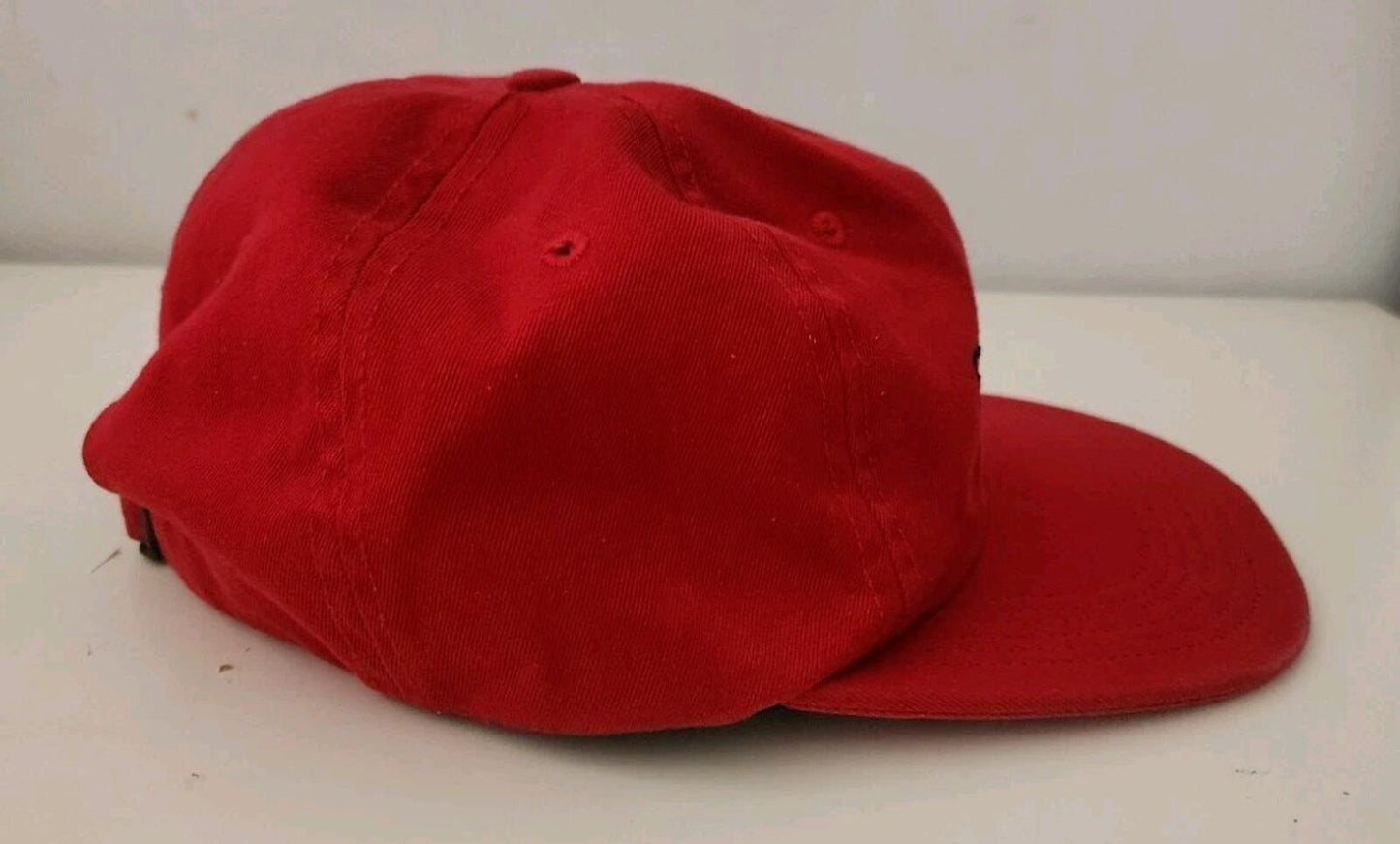SS16 Supreme Twill Classic Logo 6-Panel Red Cap Hat