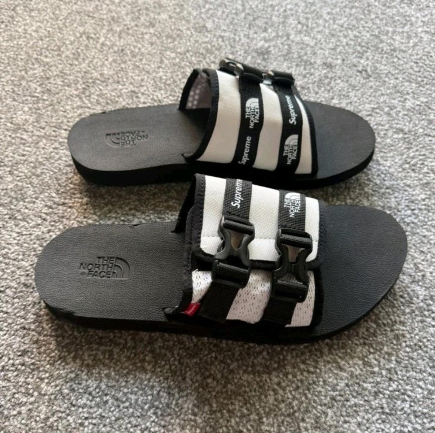 SS22 Supreme The North Face Trekking Sandal Slides Stone White UK 9 US 10 EU 43