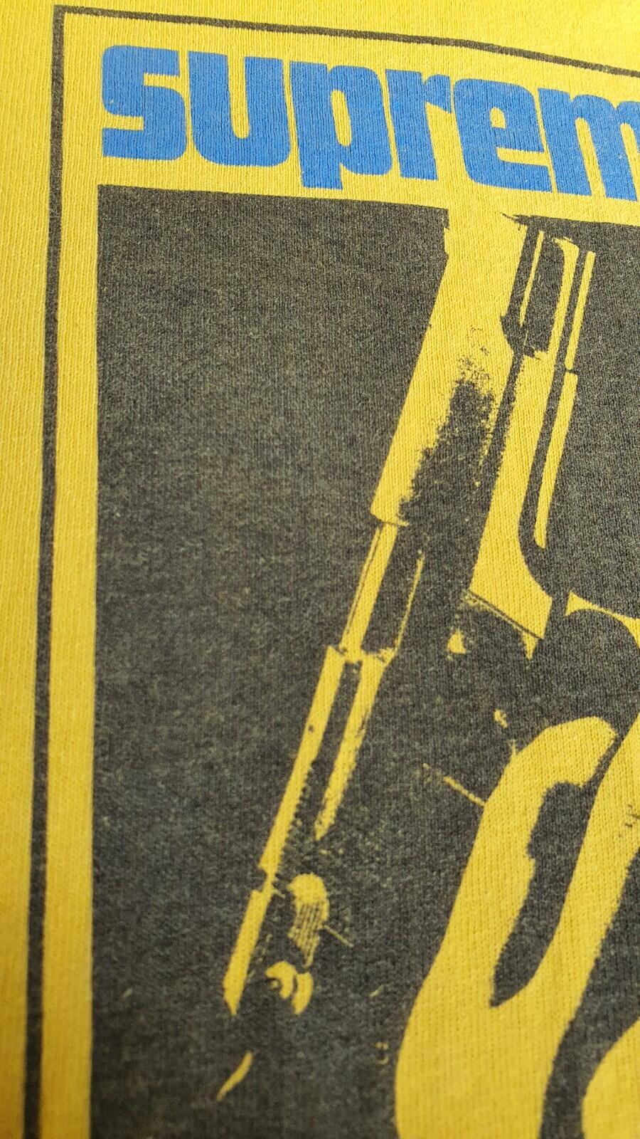 SS05 Supreme STAX Records Gun Tee Yellow Size M