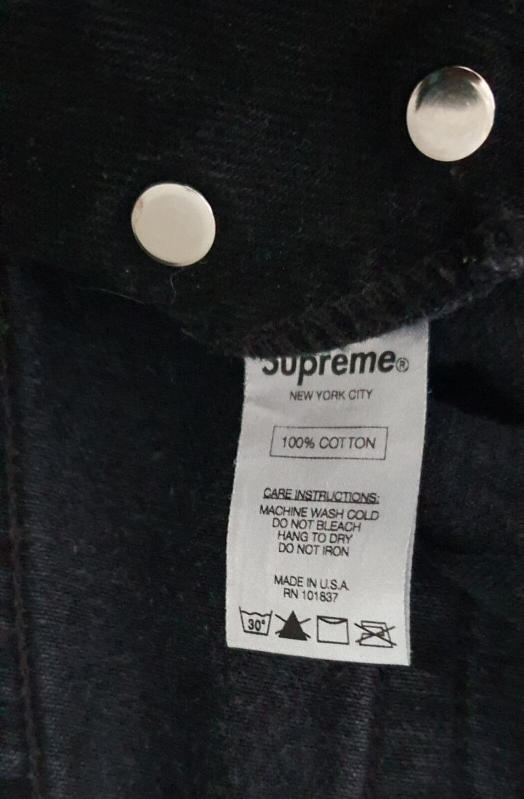FW16 Supreme Black Slim Jeans Size 34 W34 L27 altere