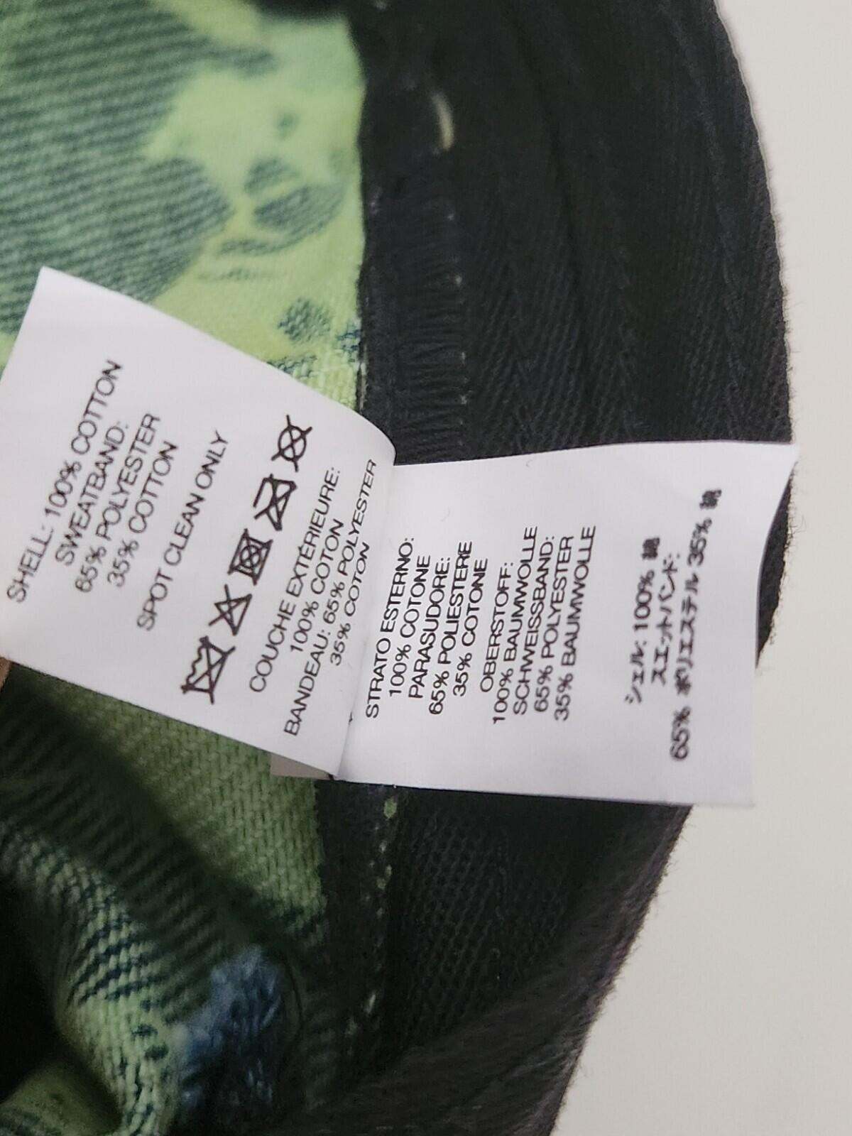 Gorra Camp Supreme de mezclilla teñida de verde desteñido FW22