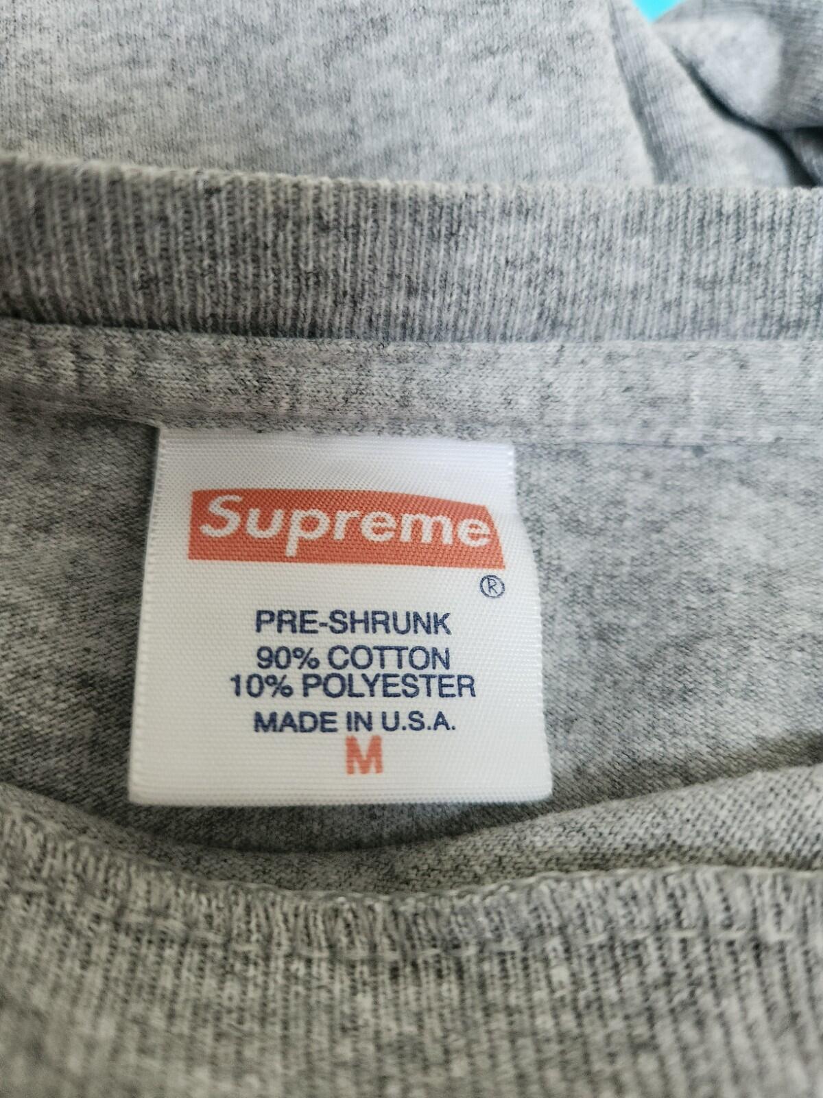 SS16 Supreme Productions L/S Tee Heather Grey size M
