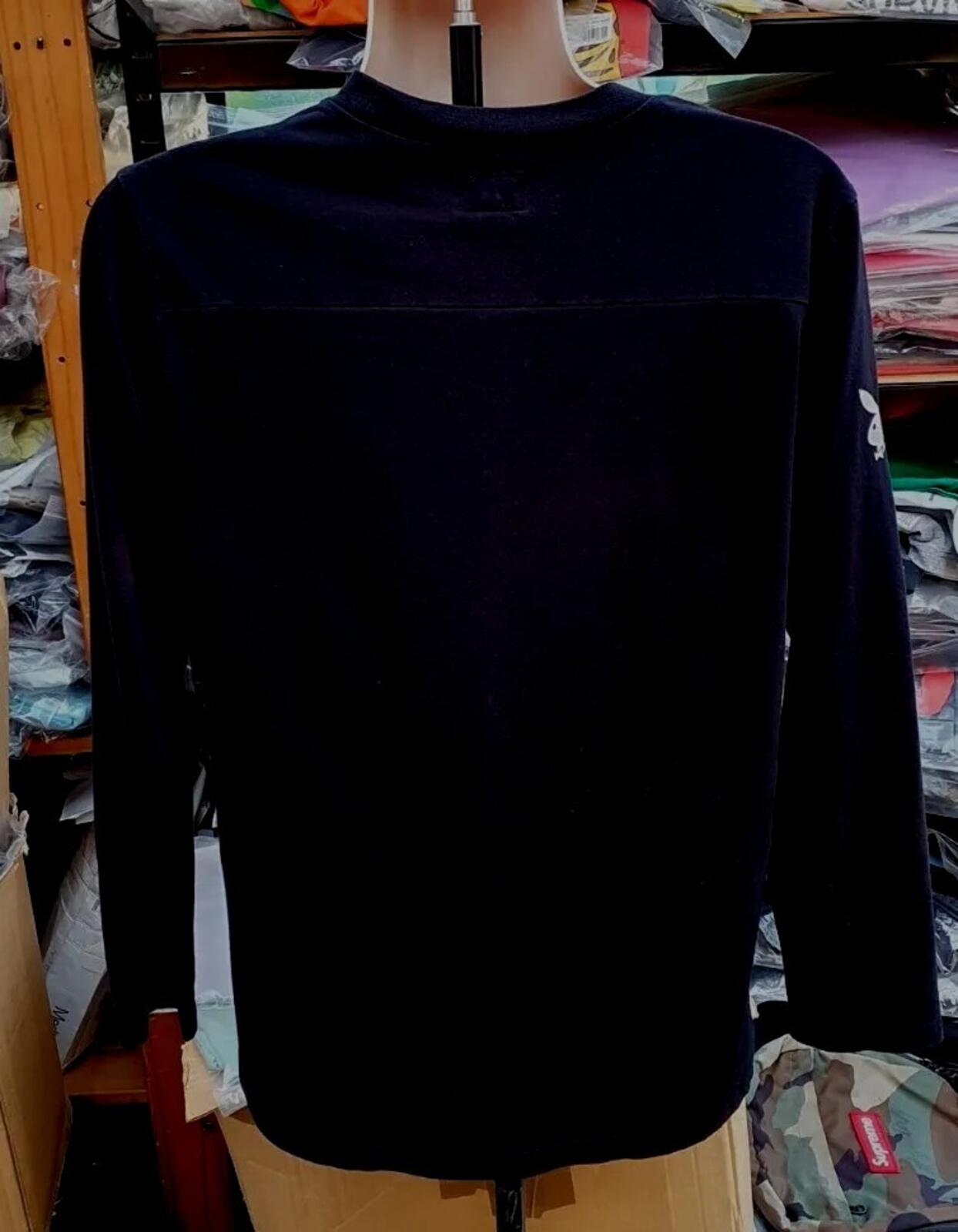 SS16 Supreme Playboy L/S football Top Tee black Long sleeve M medium T-shirt
