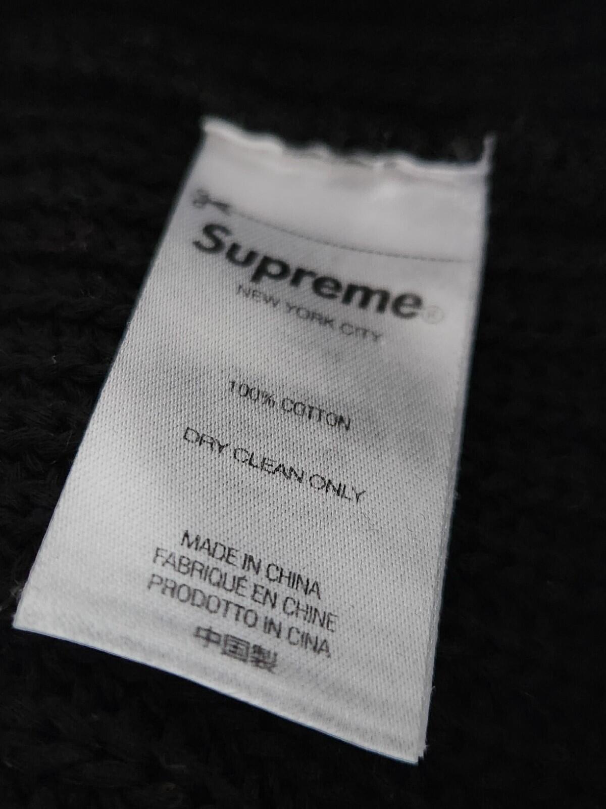 FW23 Supreme Small Box Ribbed Sweater Größe L large Black