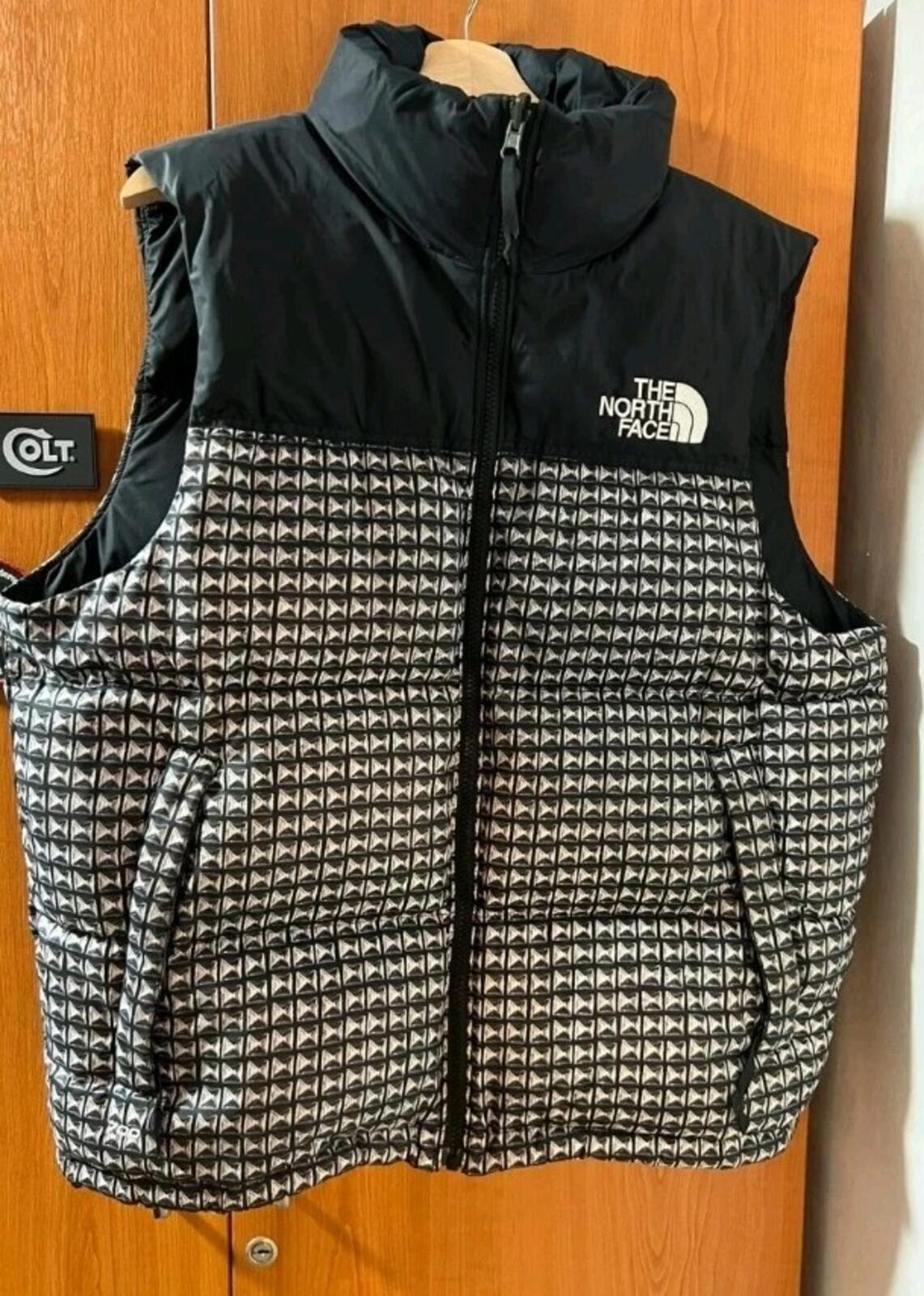 SS21 Supreme x The North Face Studded Nuptse Weste Puffer Schwarz Größe M