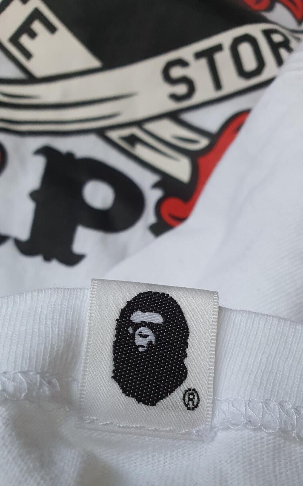 A Bathing Ape Bape Pirate store Tee Bape Head T-shirt size XL white Worn 1x