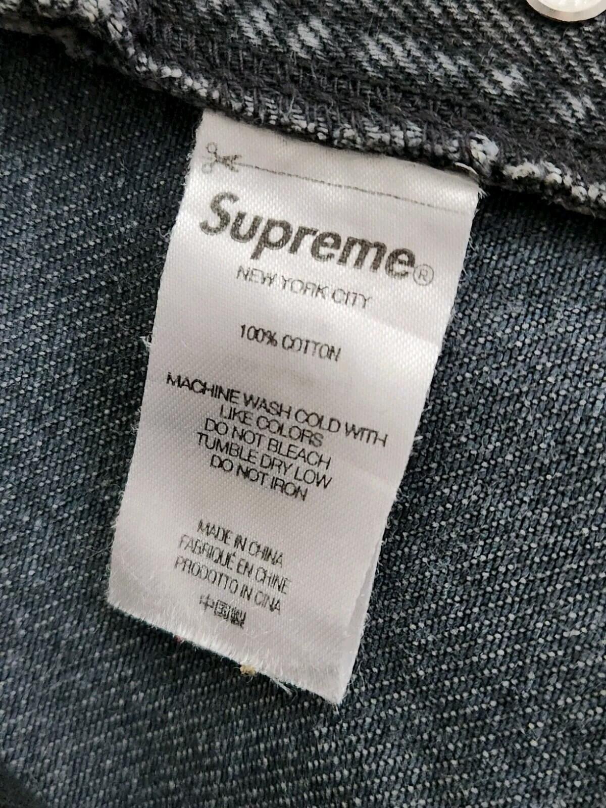 FW21 Supreme washed regular jeans size 34 blue W34 L32 star denim Black Trousers
