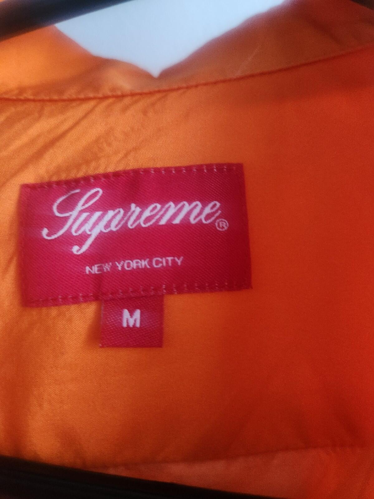 SS19 Supreme The Persistence of Memory Silk S/S Shirt M Orange Salvador Dali