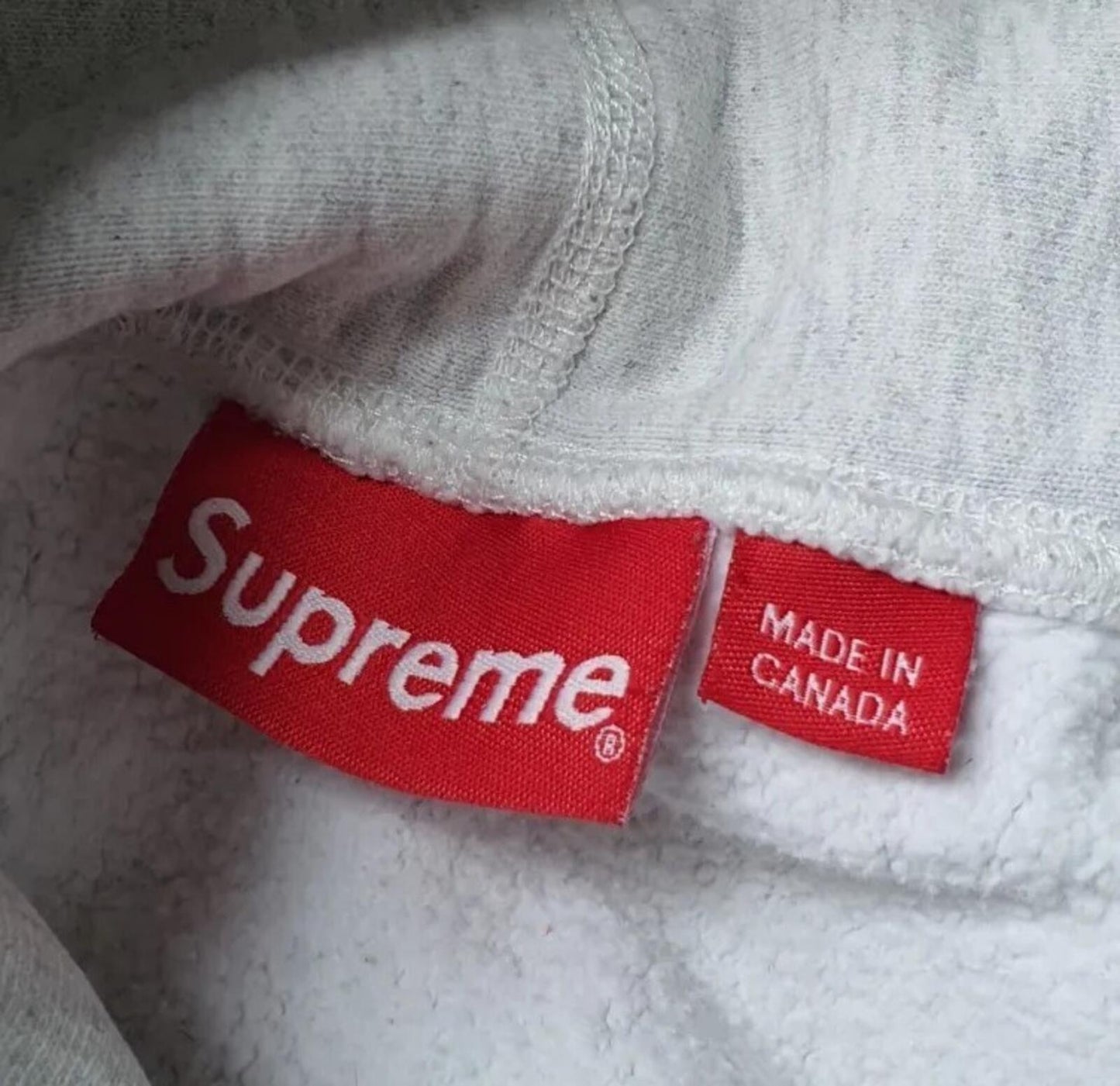 FW15 Supreme S Logo Hooded Sweatshirt size M medium grey hoodie