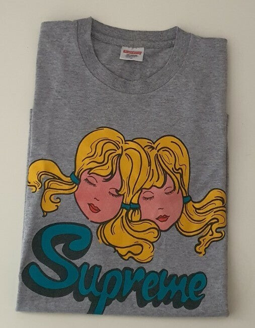 FW13 Supreme Twins Tee Heather Grey Größe M