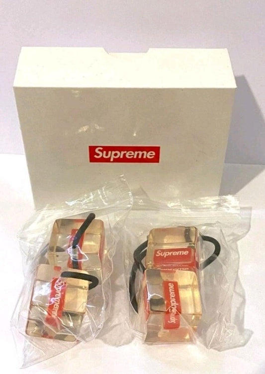 SS18 Supreme Coleteros Set de 2 de Acrílico Accesorio Nuevo para Mujer y Hombre