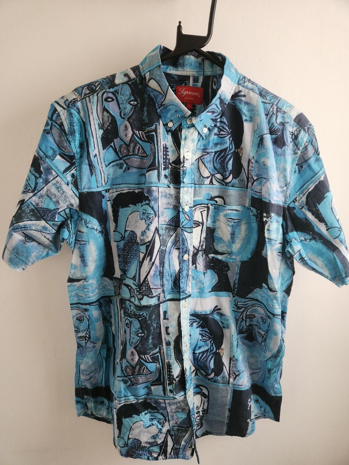 Camisa Cubista SS14 Supreme Azul Talla L Picasso