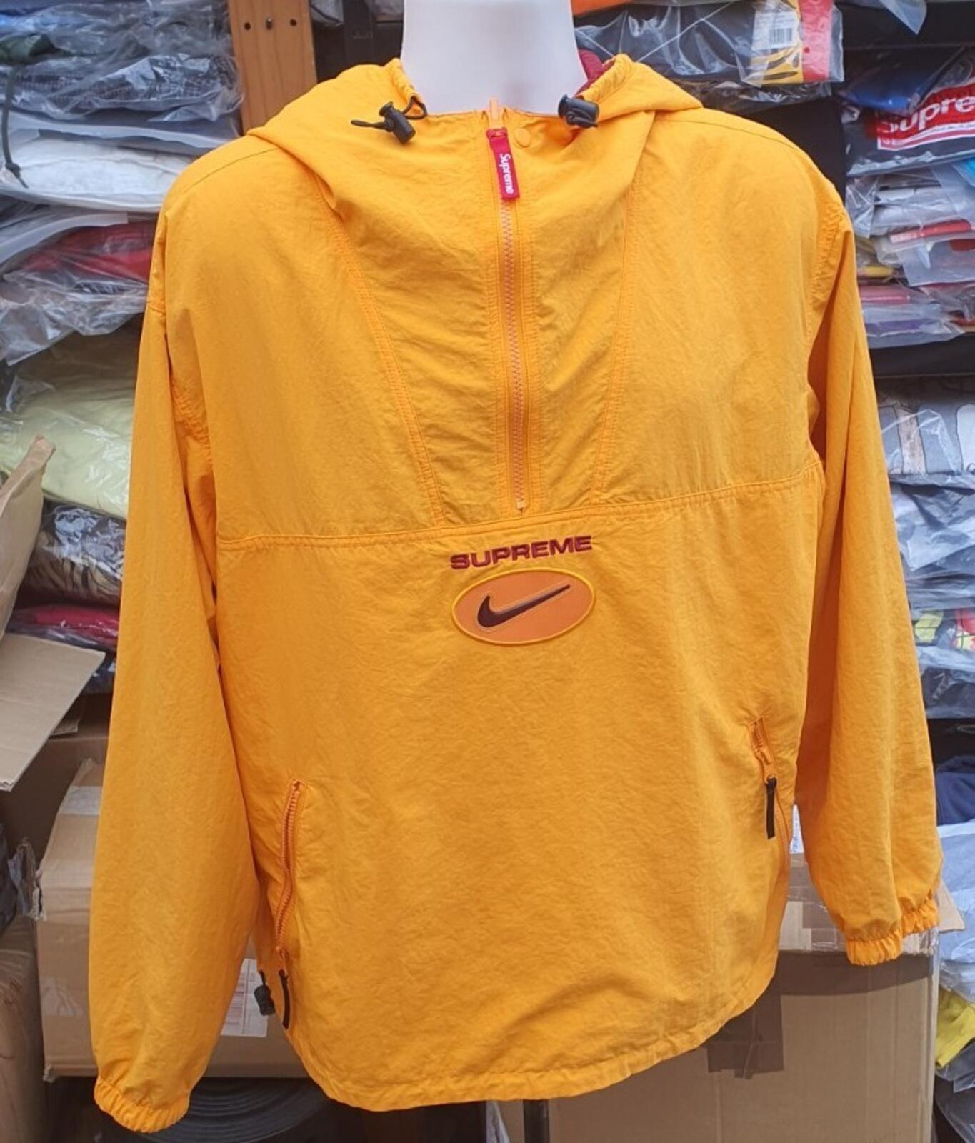 FW20 Supreme x Nike Jewel Reversible Ripstop Anorak Orange Red Size L