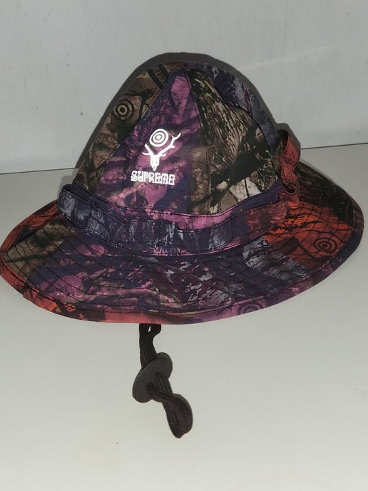 SS19 Supreme South2 West8 gorro de selva negro S/M camuflaje tipo pescador impermeable