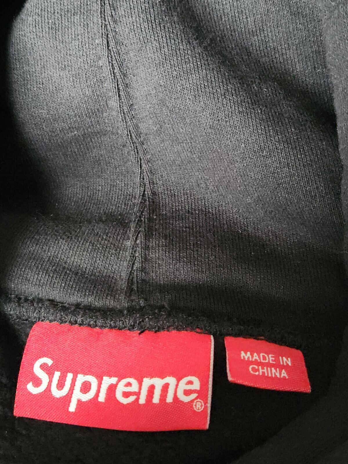 SS22 Supreme Cropped Panels hooded sweatshirt size M medium hoodie Black