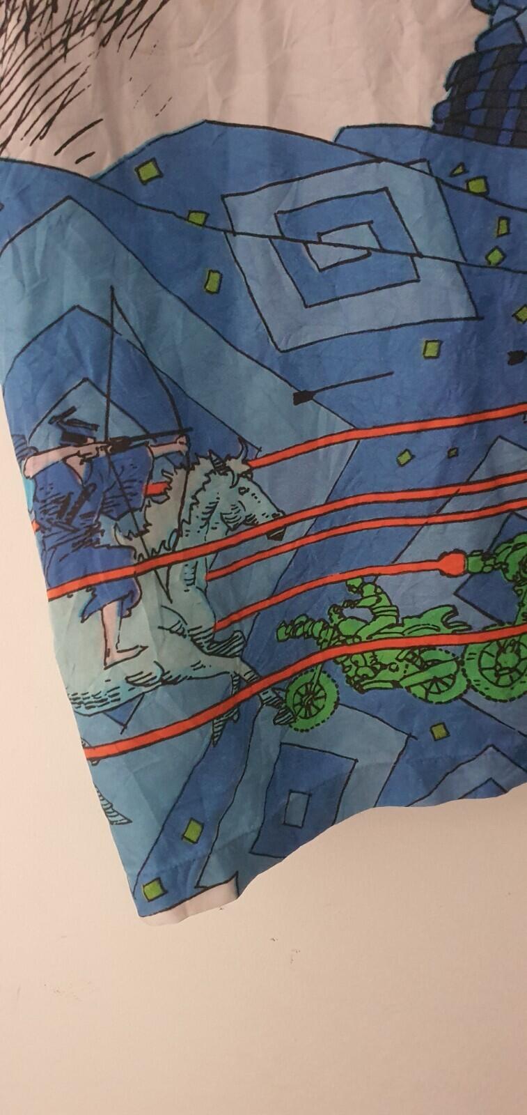 SS23 Supreme Ronin Silk S/S Shirt Blue Size M medium short sleeve