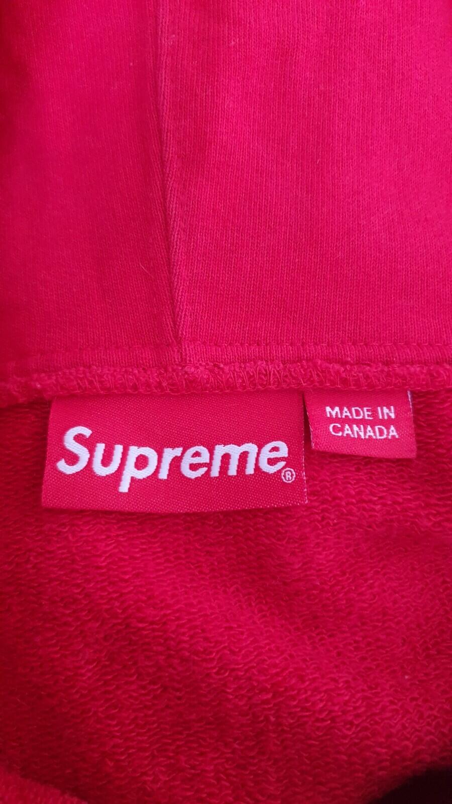 SS17 Supreme Small Box Logo Zip Up hooded sweatshirt red hoodie L large tonal