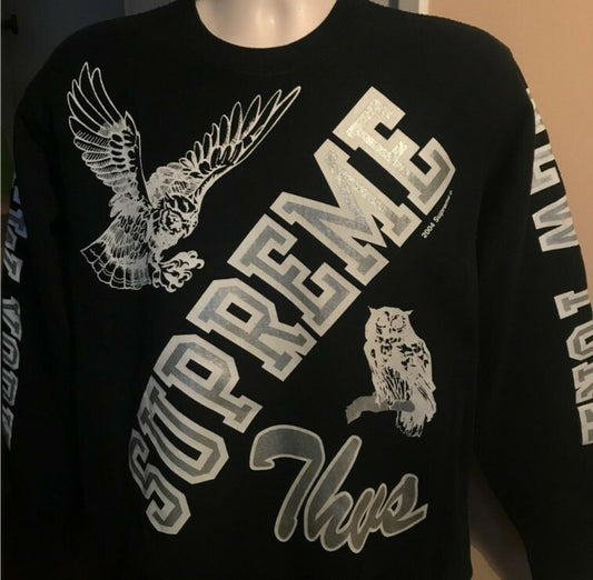 Supreme 2004 THVS Sweatshirt black crewneck M medium