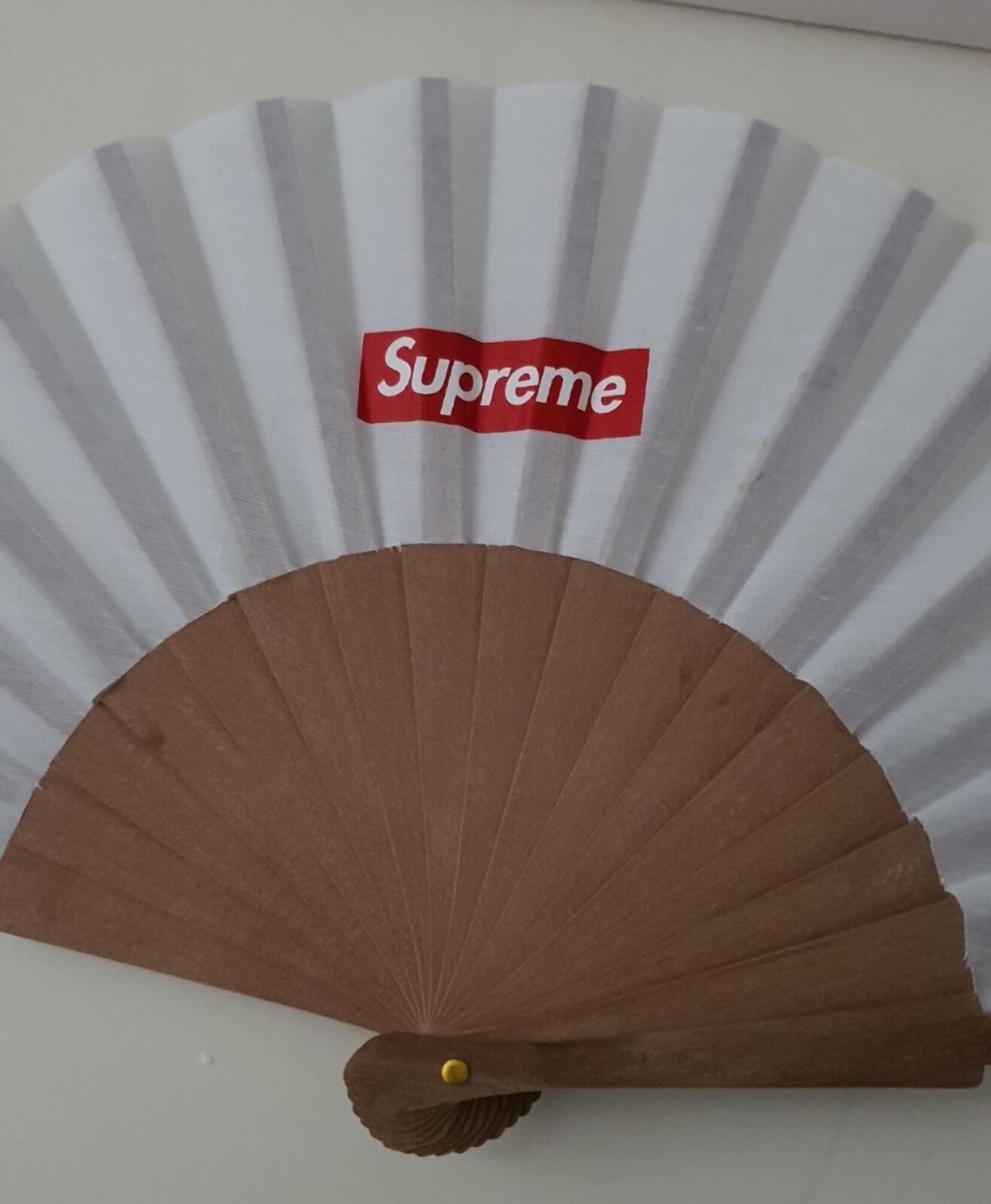 SS15 Supreme x Sasquatchfabrix folding fan white New Accessory