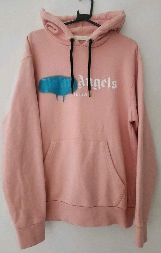 PALM ANGELS Ibiza Sprayed Hoodie Lachs Hoody 460 $ Kapuzenpullover S klein