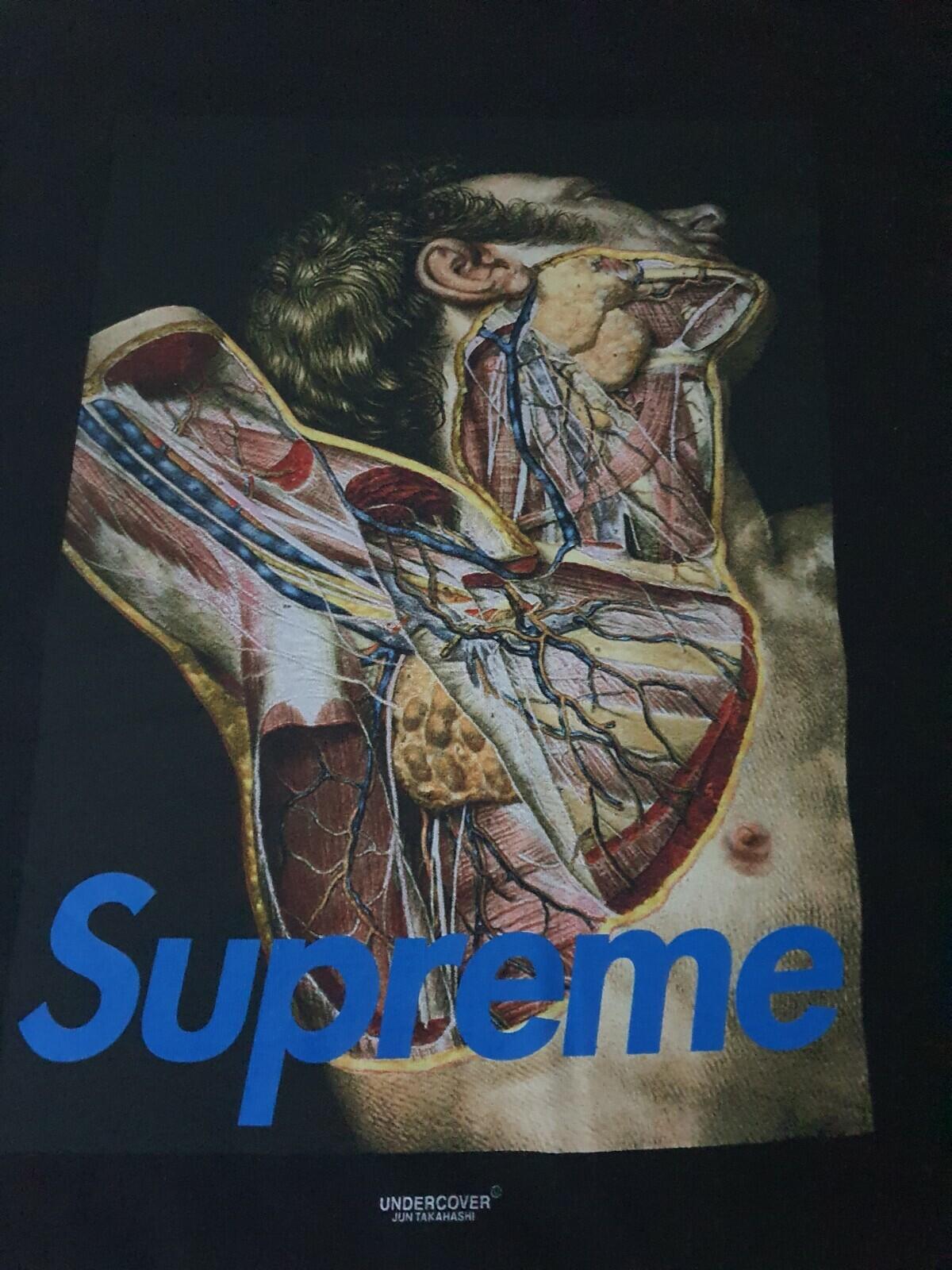 FW14 Supreme x Undercover Anatomy black Tee size XL T-shirt Vintage 2014 Rare