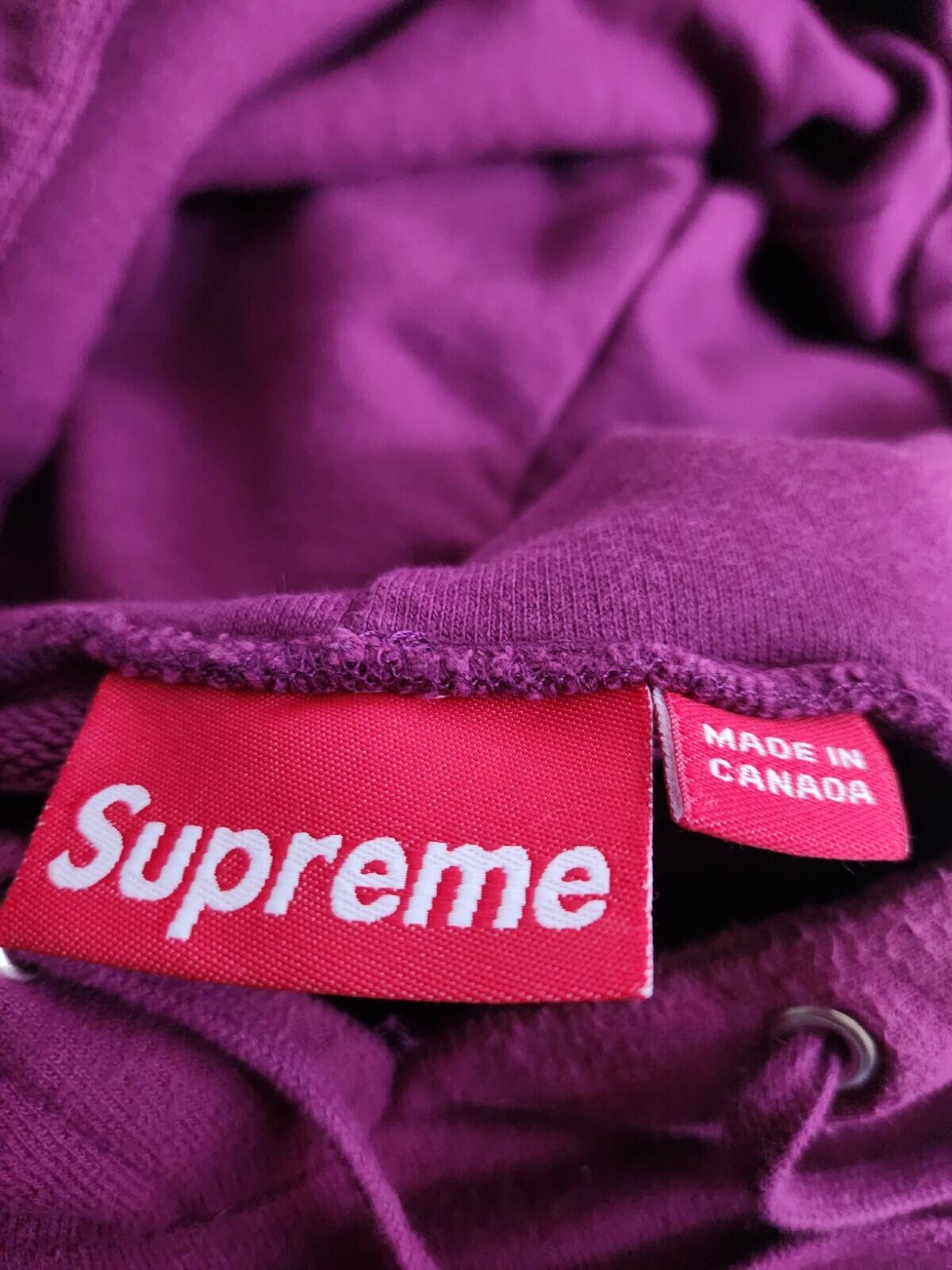 SS07 Supreme College Pullover hooded sweatshirt M Medium Violet hoodie vintage