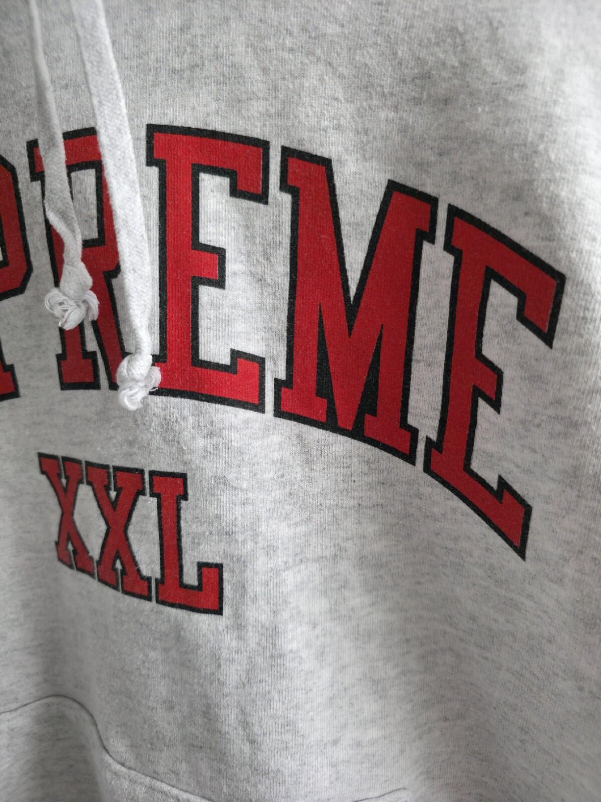 SS20 Supreme XXL Hooded Sweatshirt Ash Grey Size M