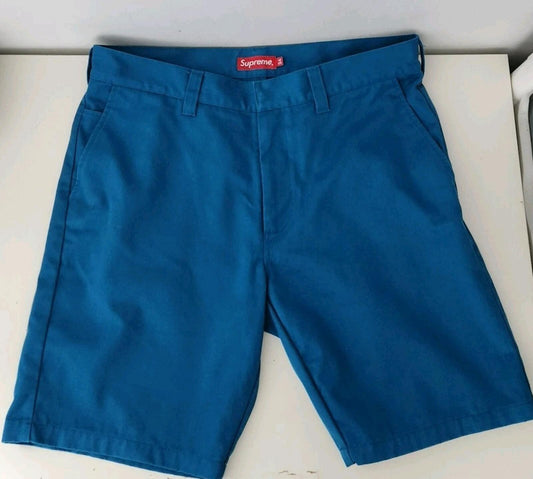 SS15 Supreme work short size 34 L large shorts blue vintage 2015