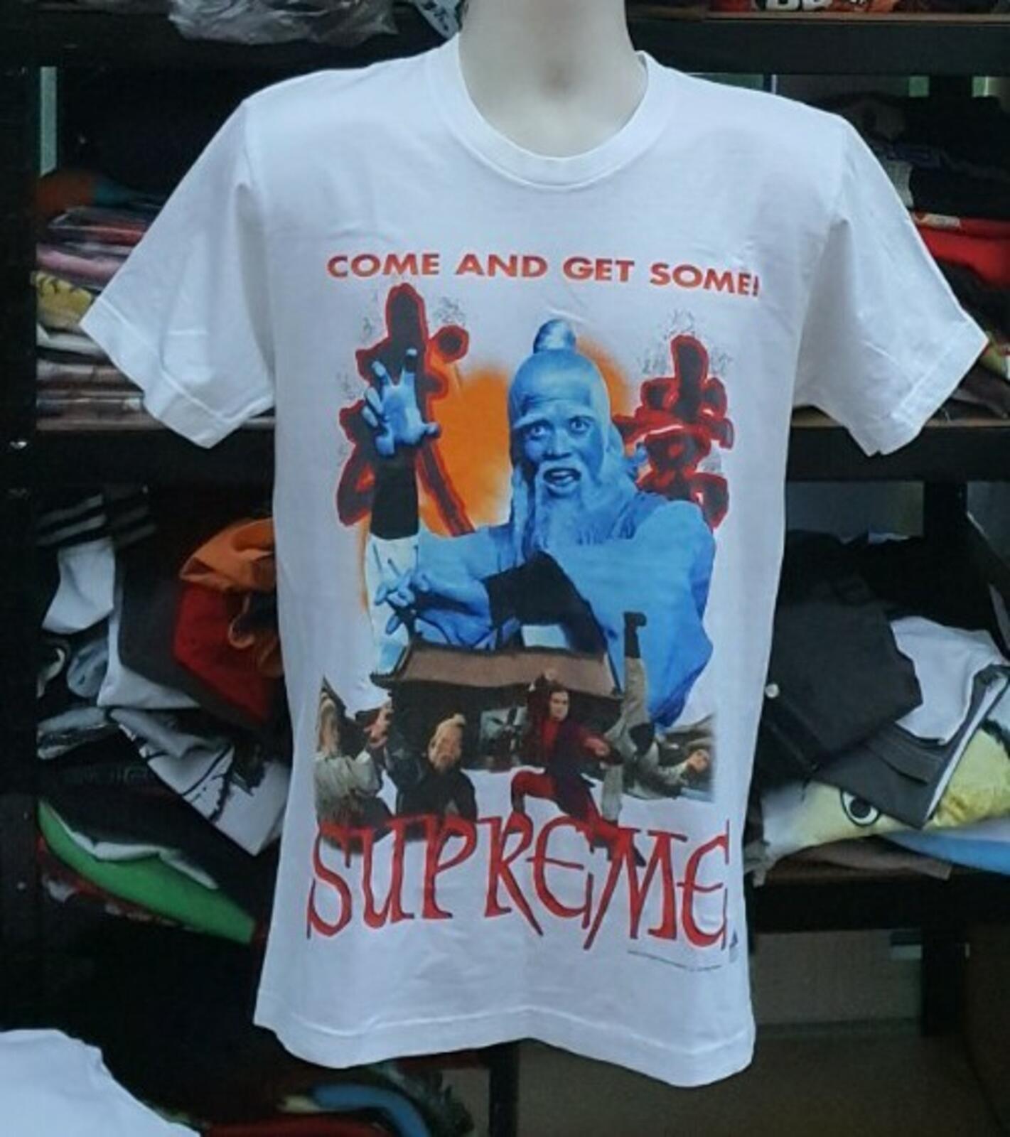 FW13 Supreme Kung Fu white Tee size M T-shirt Rare Vintage 2013
