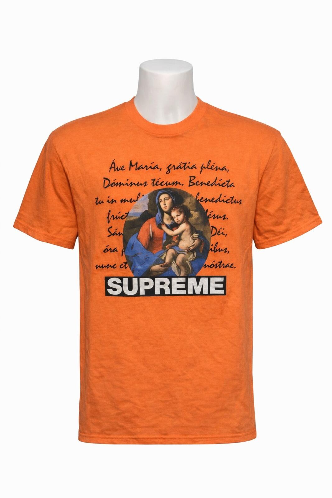 SS12 Supreme Ave Maria Tee Naranja Talla M