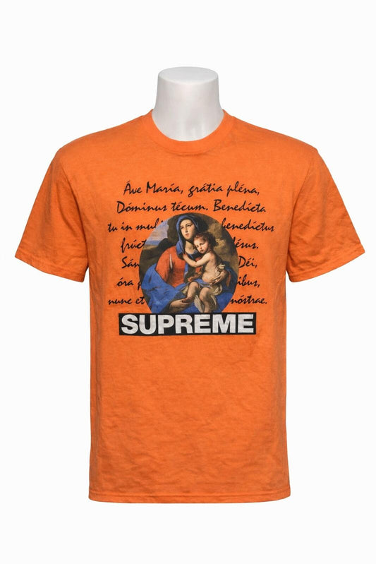 SS12 Supreme Ave Maria Tee Naranja Talla M