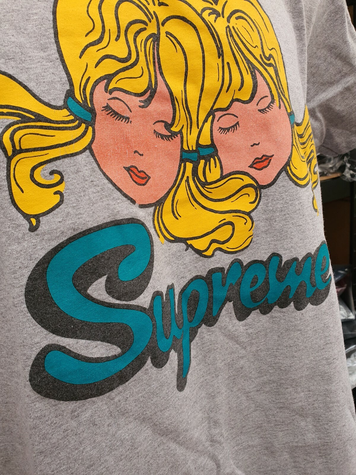 FW13 Supreme Twins Tee Heather Grey Größe M