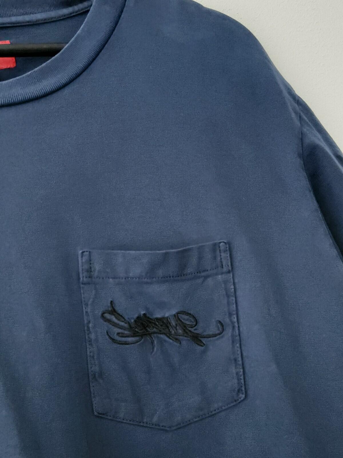SS19 Supreme Overdyed Pocket Tee S/S Top Navy Größe XL T-Shirt