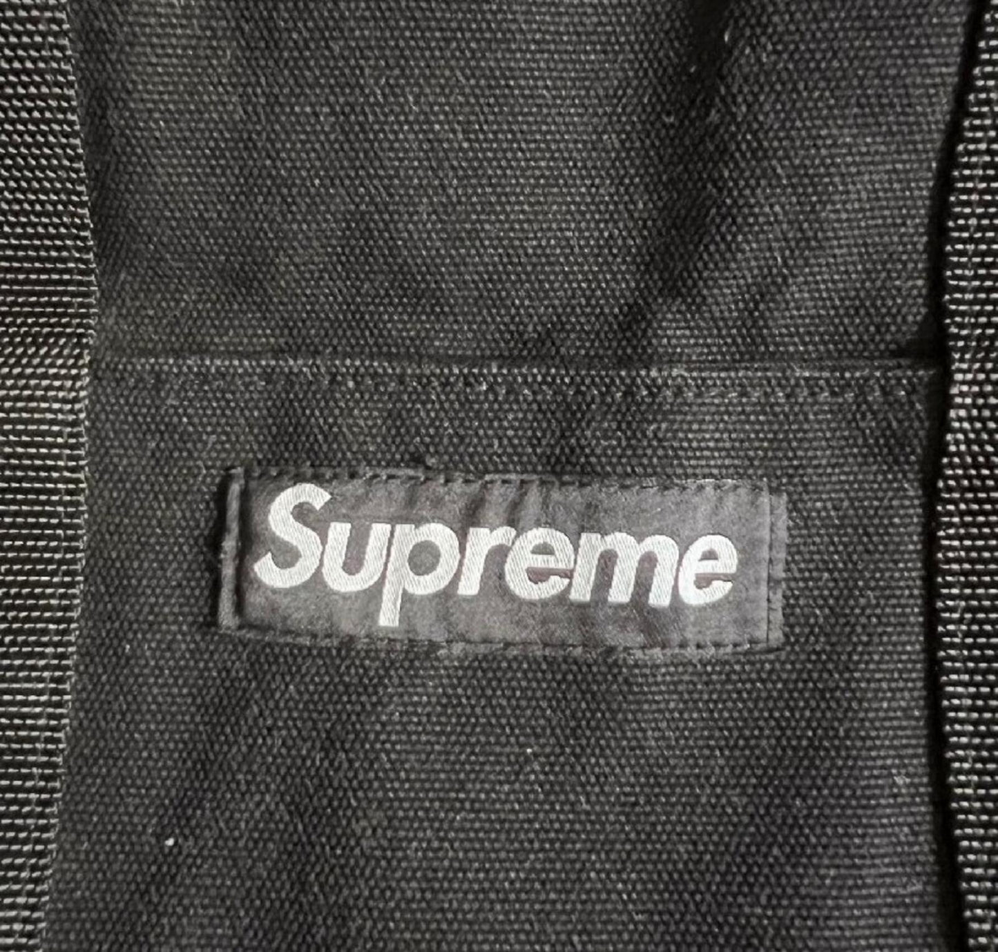 FW20 Supreme Canvas tote bag black Box Logo