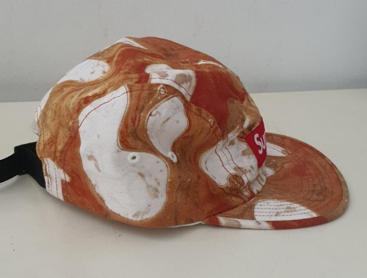 FW17 Supreme Blood and Semen Camp Cap weiße Mütze Box Logo Neu