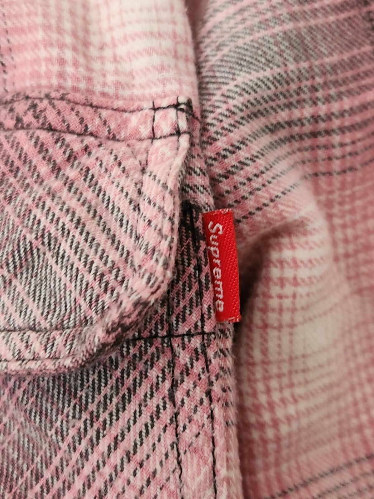 FW16 Supreme Quilted Flannel Shirt Size S Small Plaid White