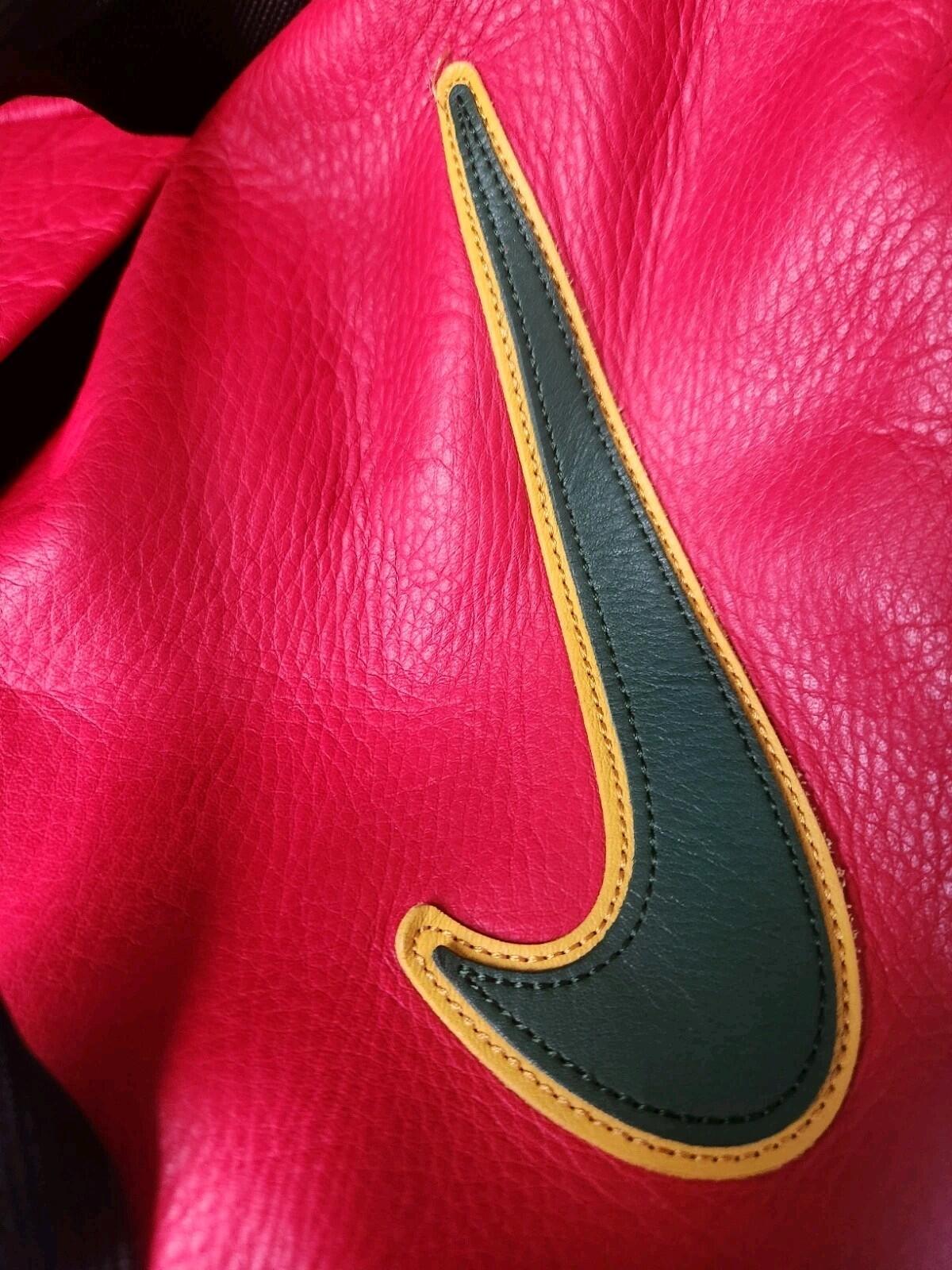 FW19 Supreme x Nike Leather duffle bag box logo Premium Cowhide