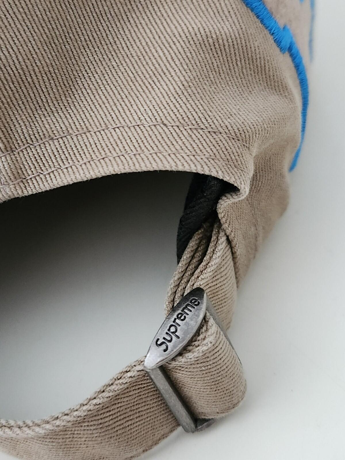 SS21 Supreme Spellout 6-panel Tan twill hat felt logo cap