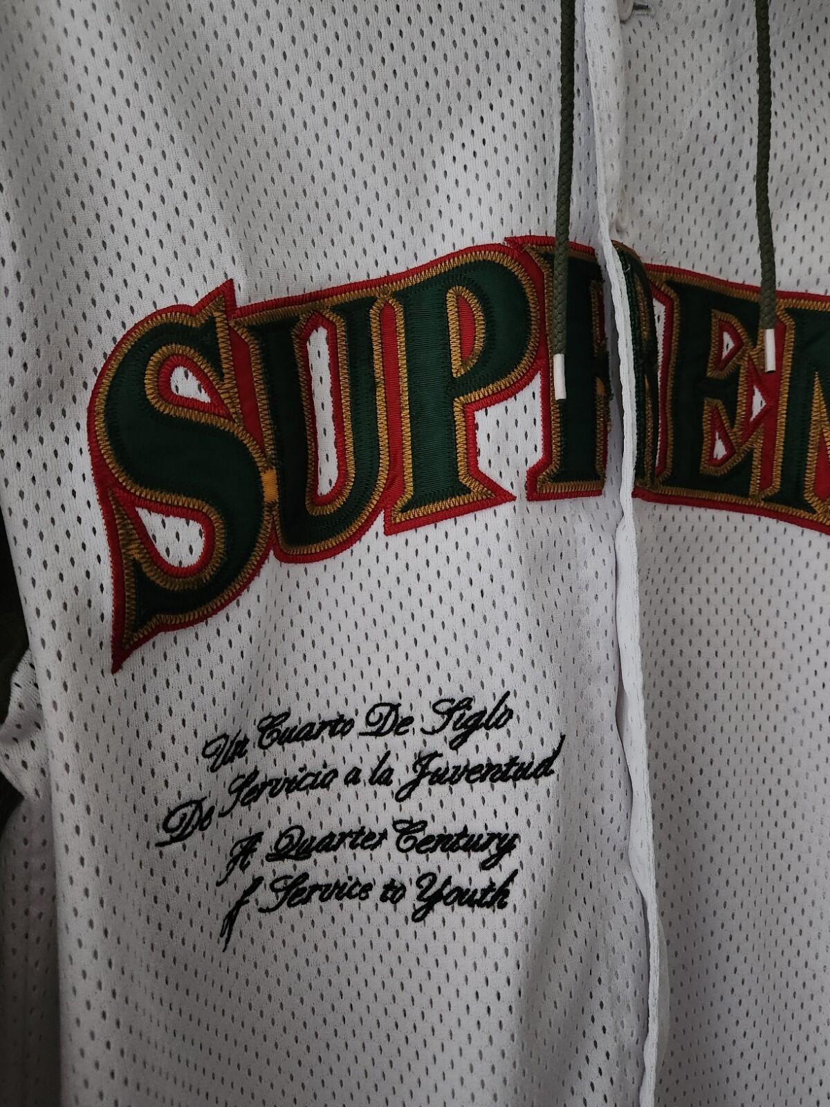 SS20 Supreme Hooded L/S Baseball-Trikot GEFÄRBT olive Größe L Großes Oberteil