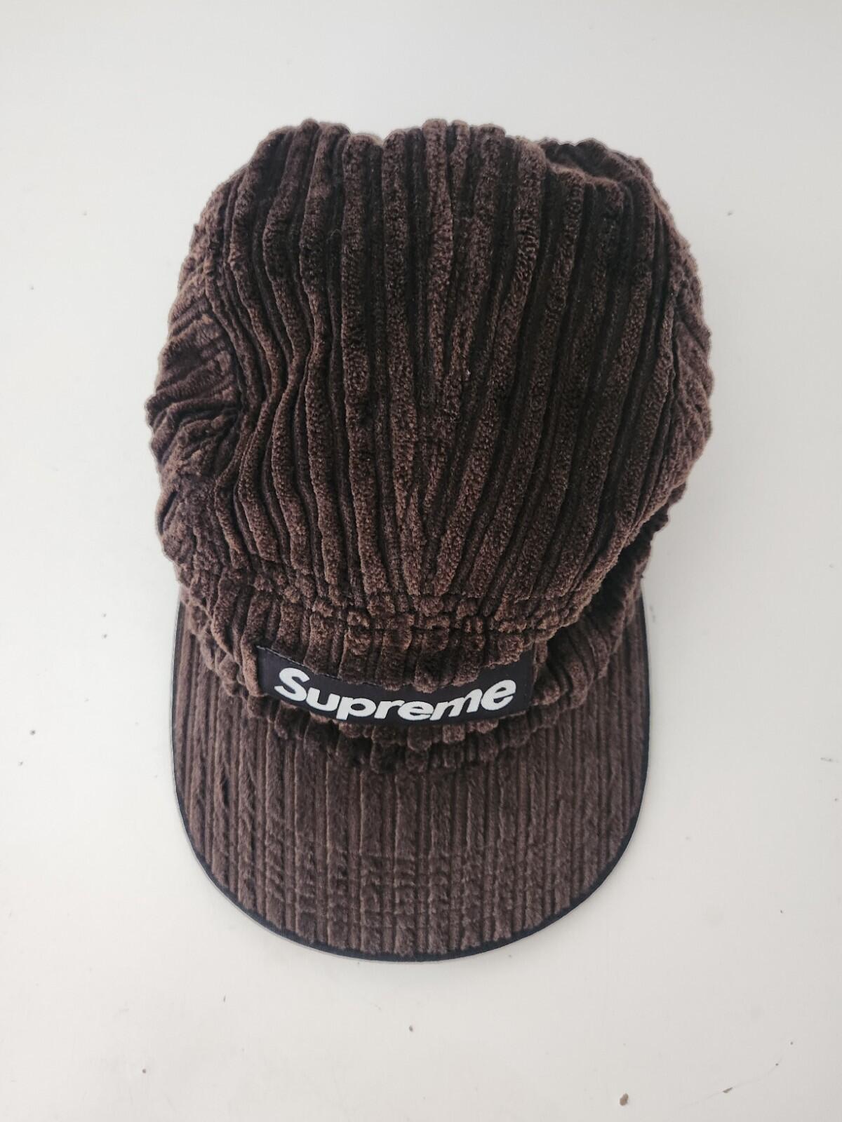 FW15 Supreme Hi-Lo Corduroy Camp Cap Brown