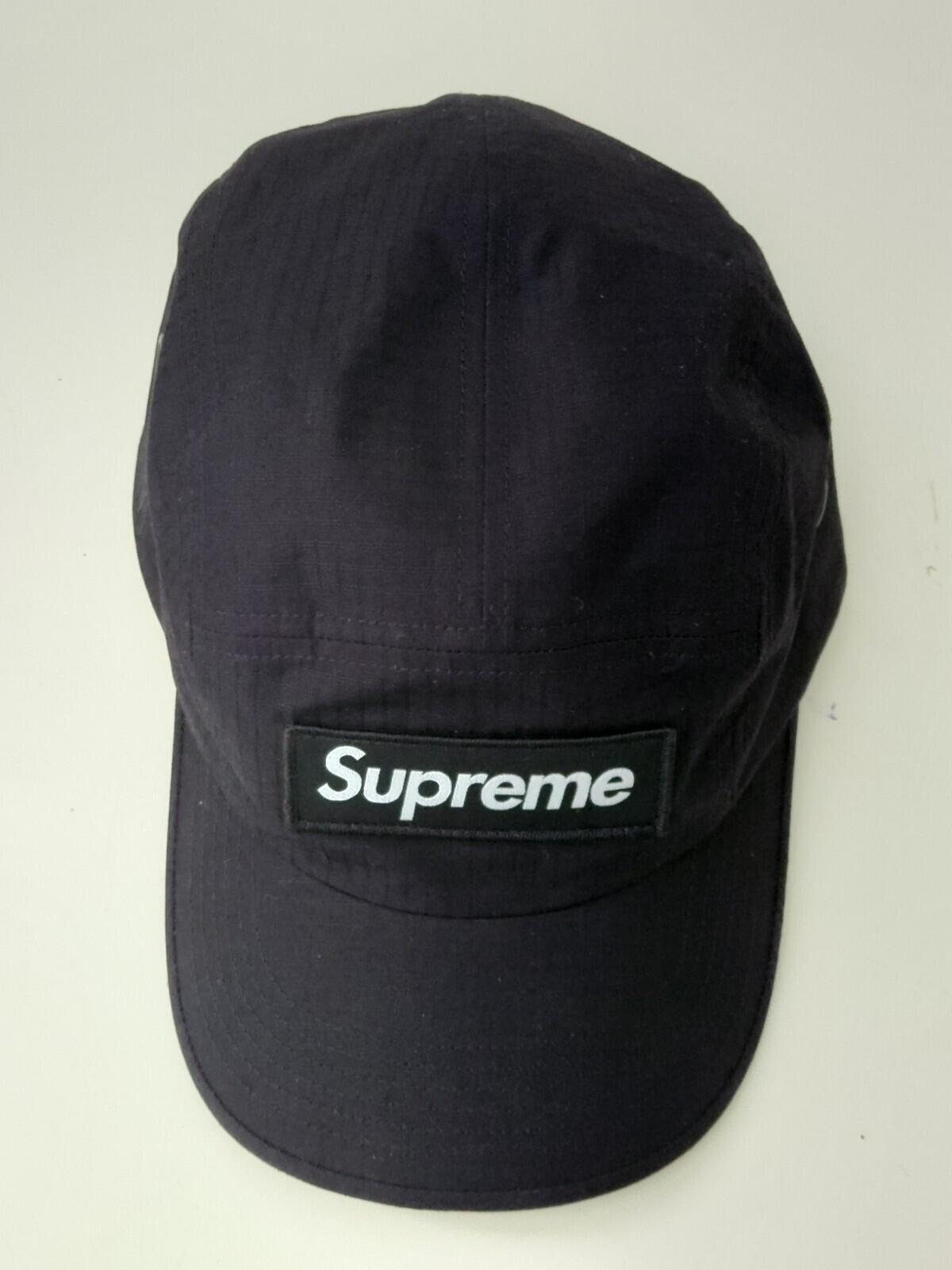 SS23 Supreme Ventile Camp Cap Schwarz Wasserabweisend