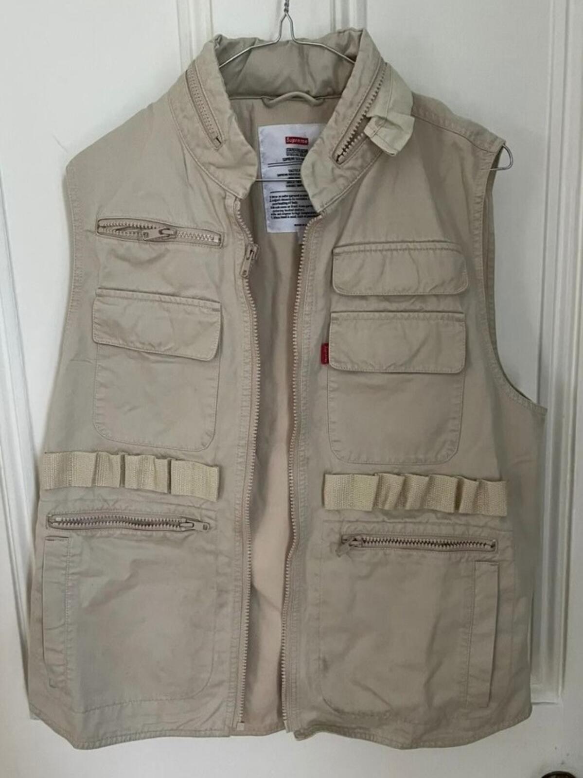 SS14 Supreme tactical vest sand size S small gilet tan 2014 Rare Vintage